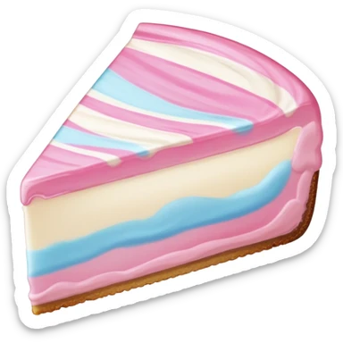 Cotton candy cheesecake slice  sticker