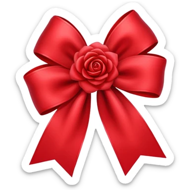 Un lazo rojo y con rosa sticker