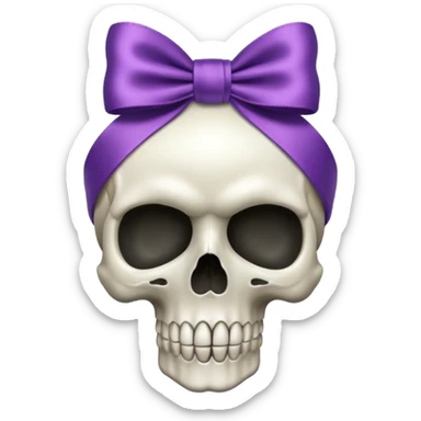 RIBBON SKULL sticker