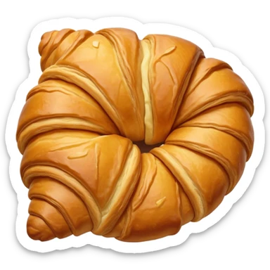 realistic croissant sticker
