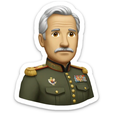 A brilliant military leader sticker