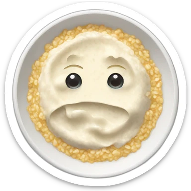 plate with porridge sticker