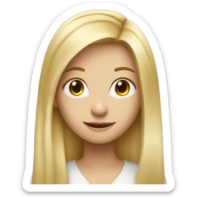 Long blonde hair girl marketing mentor  sticker