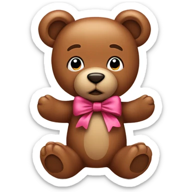 Teddy with bow sticker