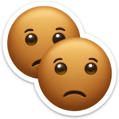 Two Tan Balls Next To Eachother sticker