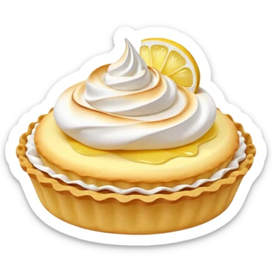 Lemon tartlet with meringue on top sticker