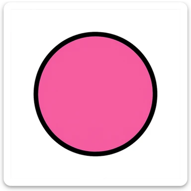pink circle icon color style sticker