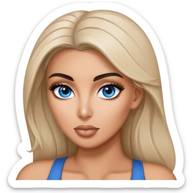 kim kardashian blue eyes sticker