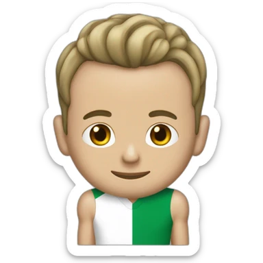 Macron qui porte le maillot de l'Algérie sticker