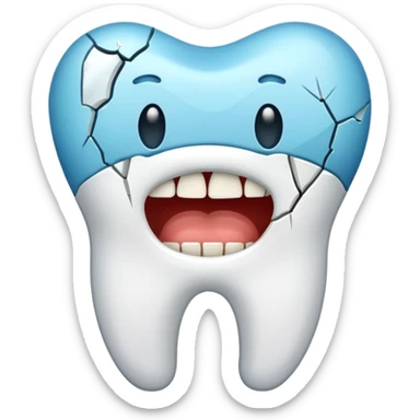 broken tooth sticker
