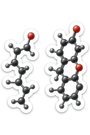 2 MOLECOLE DI ORMONE CHIMICHE IPERREALISTICA 4K sticker