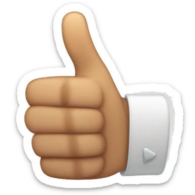  thumbs up finger not lifted sticker