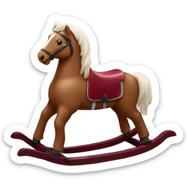 burgundy rocking horse sticker