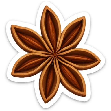 star anise and cinnamon sticker