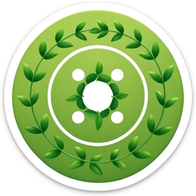 a regenerative visual with plants and cycle of growth and circles sticker
