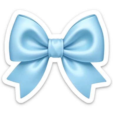 muted light Pastel blue bow  sticker