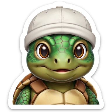 A Turtle Wearing Hip Hop Clothes and Make Up  sticker