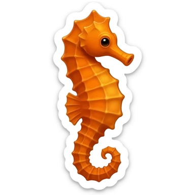 Seahorse orange sticker