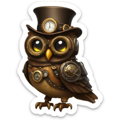 steampunk-owl sticker