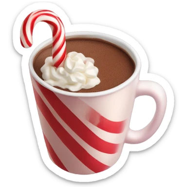 Candy cane hot chocolate  sticker