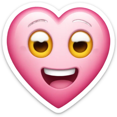 Heart happy with face kawaii sticker