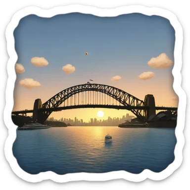 sydney-harbour-bridge under fire sticker