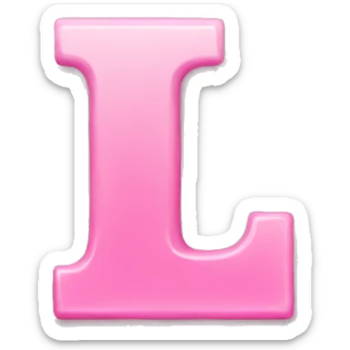 Pink letter L sticker