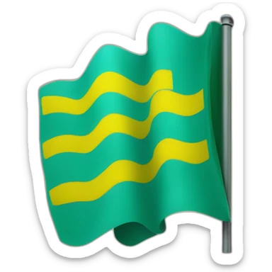 Drapeau bleu vert claire jaune comme celui du rif sticker