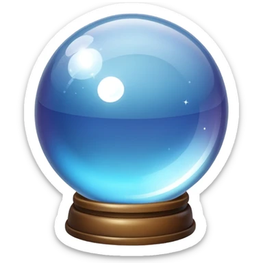 A crystal ball sticker