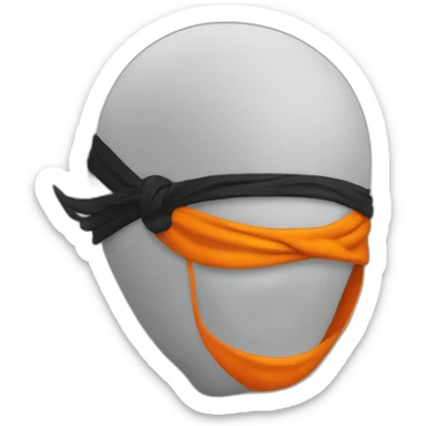 the orange head band of a ninja sticker
