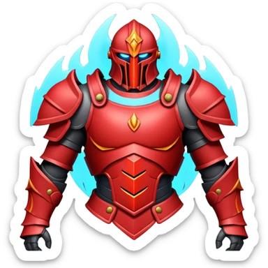 Ares war armor object icon, heavy Greek battle armor, dark steel and crimson red theme, massive shoulder armor, sharp edges, glowing red runes, intimidating design, 3D cartoon, mobile game icon style, centered, clean background, no text, no watermark

 sticker