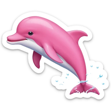 Pink dolphin sticker