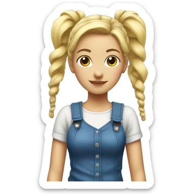blonde girl with twintails sticker