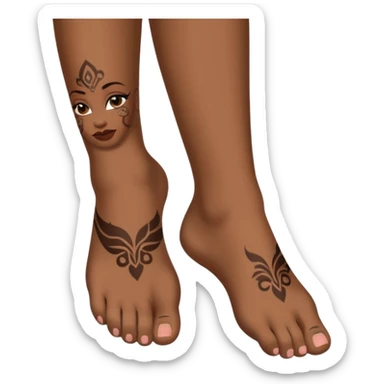 Pretty African American feet with tattoos  sticker