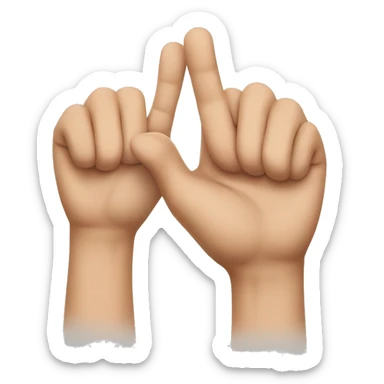 ears closed by two index finger sticker