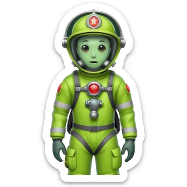 Alein firefighter green sticker