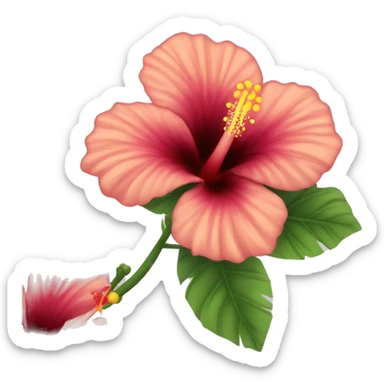 Hibiscus flower sticker
