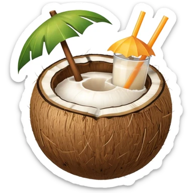 coconut drink summer vibe sticker