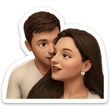 intimate moment between couple sticker