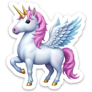 unicorn standing with wings sticker
