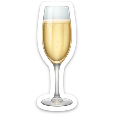 champagne glass sticker