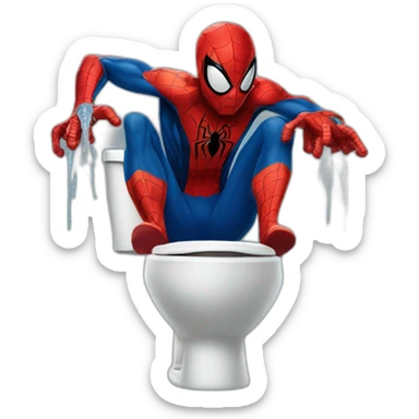 Spider-Man pooping sticker