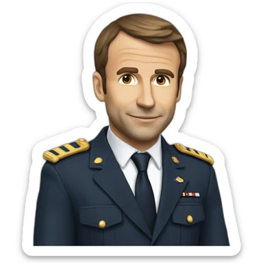 Macron habit d’aviateur sticker