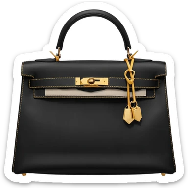 hermes kelly black matte color bag sticker