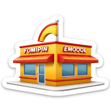 fast food restaurant sticker