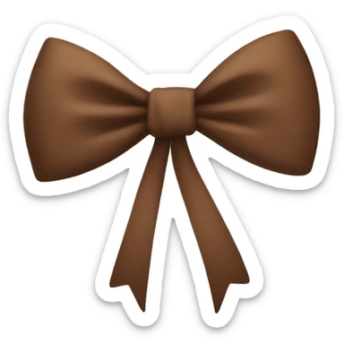 Brown bow sticker