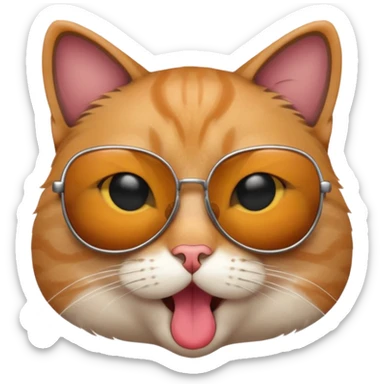 Cat with sunglasses sticker