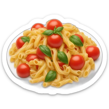 tomato pasta plate sticker