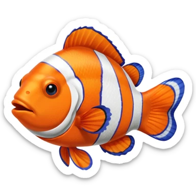 Tie Dye Clownfish sticker