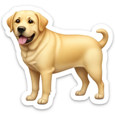 Fat yellow lab  sticker